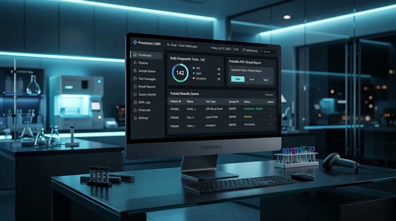 Premionix Laboratory Application Preview